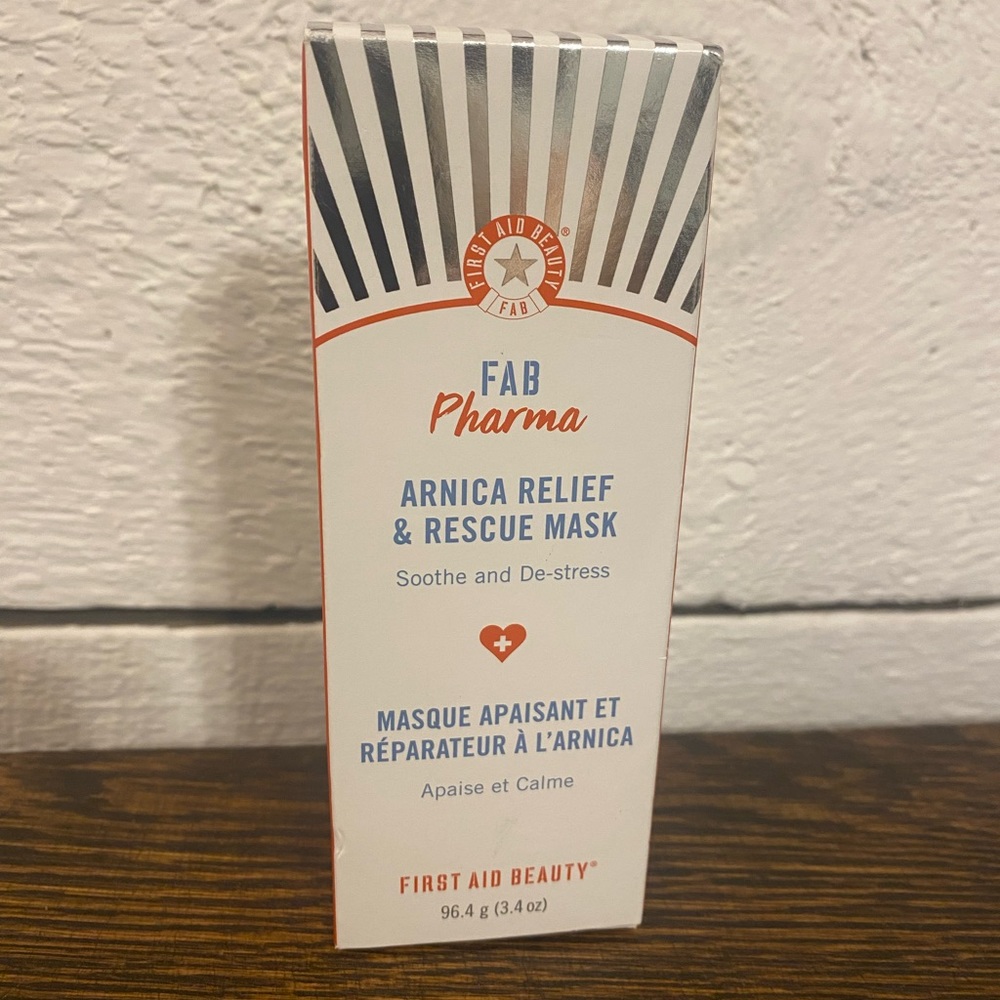 New In Box First Aid Beauty Fab Pharma Arnica Relief & Rescue Mask. 3.4 oz